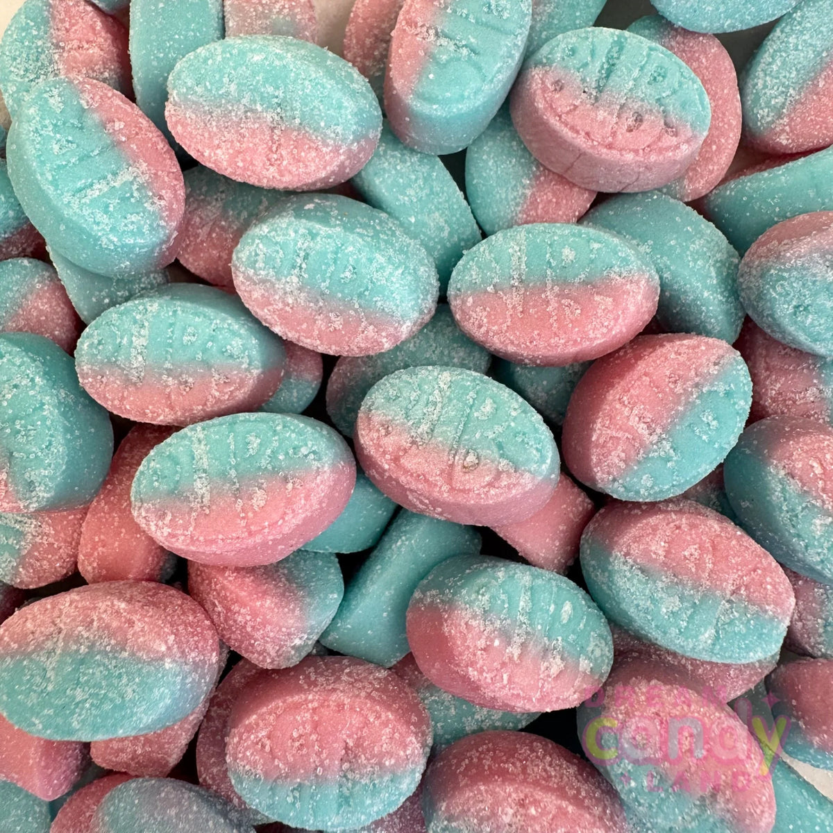 Mini Sour Blueberry Raspberry Bubs (Sour Mini Blueberry Raspberry Oval Bubs)
