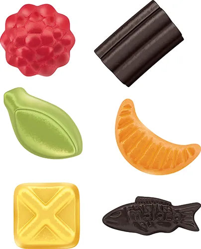 Fruity & Black Licorice Gummies (Gott & Blandat Original)