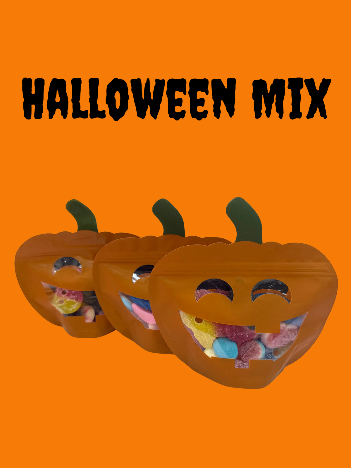 1/2 lb Halloween Mix in Pumpkin Bag!