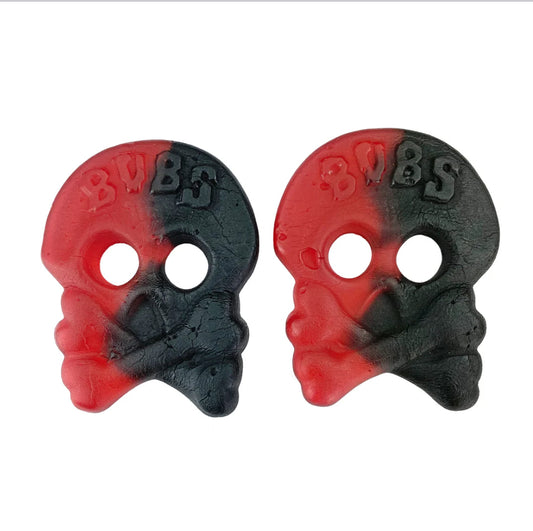 Raspberry Licorice Skull BUBS (Hallon Lakritsskalle)